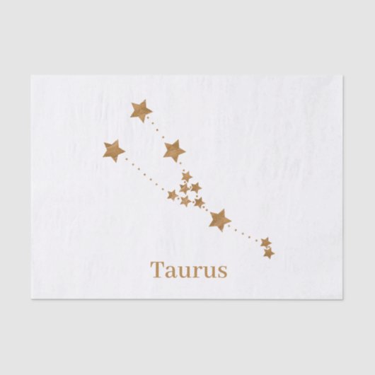 Modern Zodiac Sign Gold Taurus | Element Earth Tissuepapier (Voorkant)
