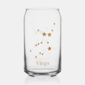 Modern Zodiac Sign Gold Virgo | Element Earth Blikvorm Glas (Achterkant)