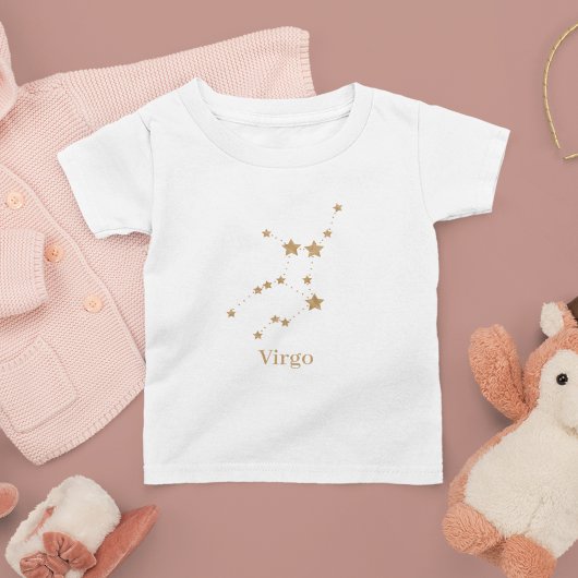 Modern Zodiac Sign Gold Virgo | Element Earth Kinder Shirts