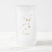 Modern Zodiac Sign Gold Virgo | Element Earth Matglas Bierpul (Center)