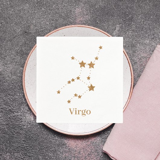 Modern Zodiac Sign Gold Virgo | Element Earth Servet