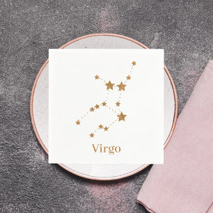 Modern Zodiac Sign Gold Virgo Element Earth Servet