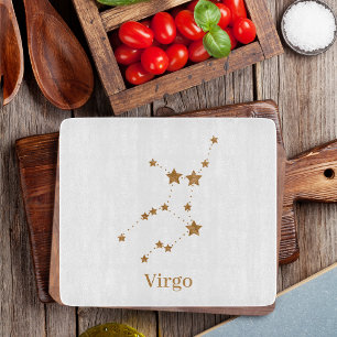 Modern Zodiac Sign Gold Virgo Element Earth Snijplank