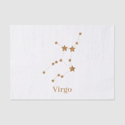Modern Zodiac Sign Gold Virgo | Element Earth Tissuepapier (Voorkant)