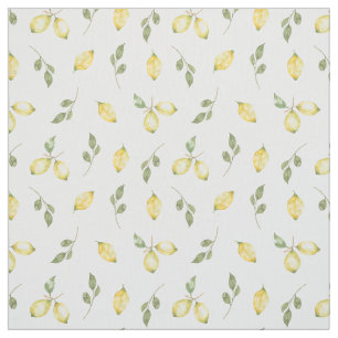 Modern Zomer Helder Geel Citroen Fruit Patroon Stof
