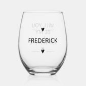 Modern zul je mijn bruidsman voorstel bruiloft wijnglas zonder voet (Achterkant)