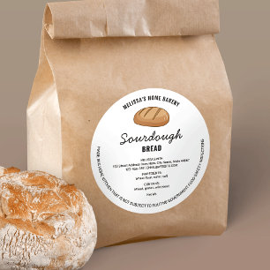Modern Zuurdeeg Brood Bakkerij Cottage Law Label