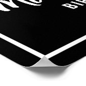 Modern Zwart 60ste Verjaardag Feest Welkom Teken Poster (Hoek)