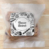 Modern Zwart Bakkerij Border Keuken Cookie Labels