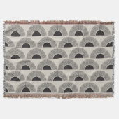 Modern Zwart & Beige Zonsondergang Abstract Kunstp Deken (Voorkant)