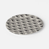 Modern Zwart & Beige Zonsondergang Abstract Kunstp Papieren Bordje (Gekanteld)