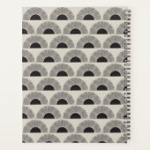 Modern Zwart & Beige Zonsondergang Abstract Kunstp Planner (Achterkant)