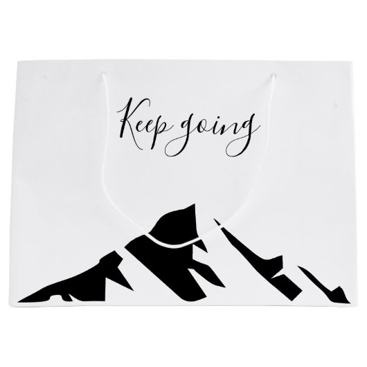 Modern zwart blijft eenvoudig groot cadeauzakje (Voorkant)