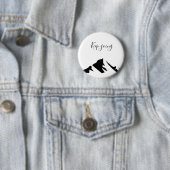 Modern zwart blijft eenvoudig ronde button 5,7 cm (In situ)