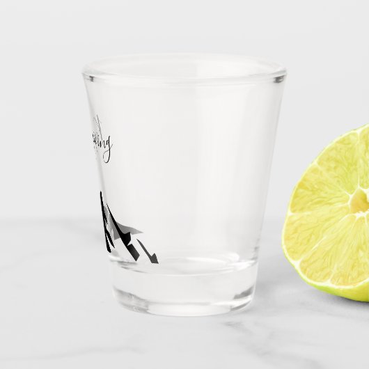 Modern zwart blijft eenvoudig shot glas (Rechts)