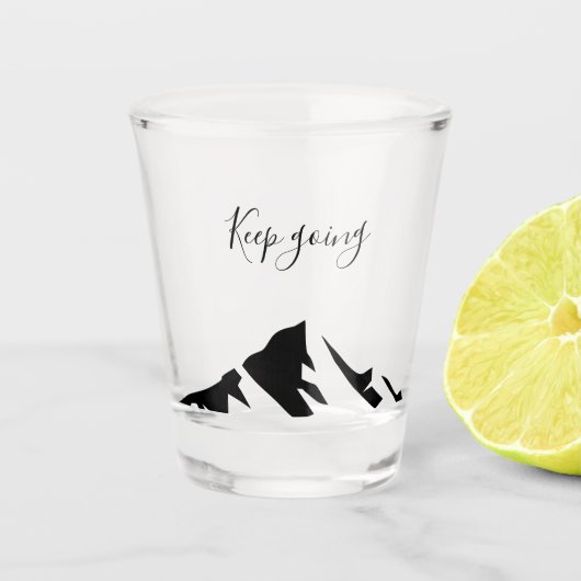 Modern zwart blijft eenvoudig shot glas