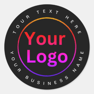 Modern zwart Business Logo Ronde Sticker