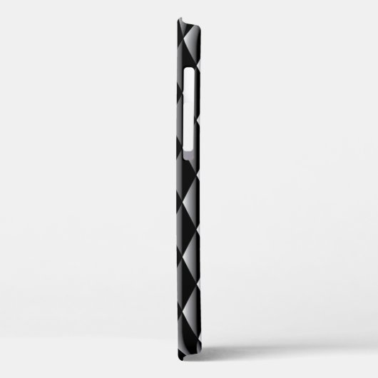 Modern zwart diamant geometrisch patroon Case-Mate iPhone case (Achterkant / Links)