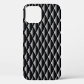 Modern zwart diamant geometrisch patroon Case-Mate iPhone case (Achterkant)