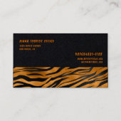 Modern zwart dier print Visitekaartje (Achterkant)