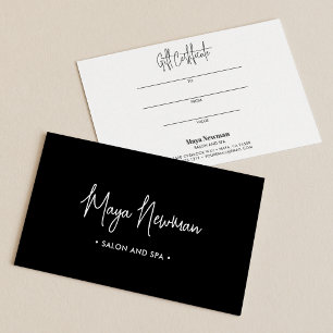 MODERN ZWART DONKER HANDTEKENING Monogram Gift Kaa