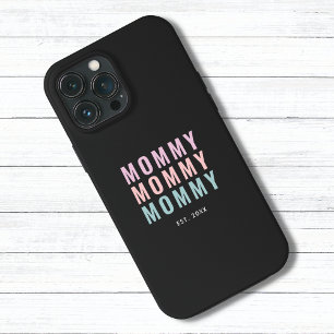 Modern Zwart & Drie Tekst Mama iPhone 13 Pro Max Hoesje