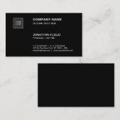 Modern Zwart Eenvoudig Gewoon Professioneel Bedrij Visitekaartje (Voorkant / Achterkant)