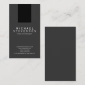 Modern zwart, eenvoudig Visitekaartje (Voorkant / Achterkant)