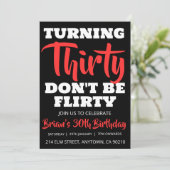 Modern Zwart Eenvoudig Volwassene 30e Verjaardag U Kaart (Staand voorkant)