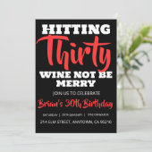 Modern Zwart Eenvoudig Volwassene 30e Verjaardag U Kaart (Staand voorkant)