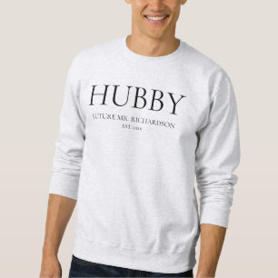 Modern Zwart Eenvoudige Bruidegom Toekomst Mr. Hub Trui