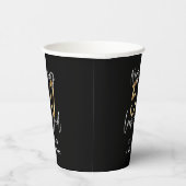 modern , zwart en goud - 50e verjaardag papieren bekers (Rechts)