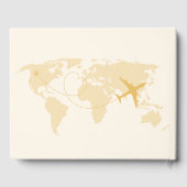 Modern Zwart en Goud Bestemming Paspoort Bruidswed Gastenboek (Achterkant)