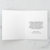 Modern Zwart en Goud Vrolijk Kerstfeest Familiefot Kaart (Binnen)