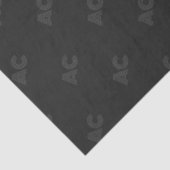 Modern zwart en grijs monogram tissuepapier (Detail)