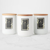 Modern Zwart en Grijs Verpakkingsetiketten Goud Li Voedselcontainer Etiket (Flessen)