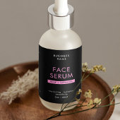 Modern zwart en roze 2 OZ druppelaar flesetiket Etiket