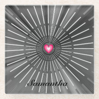 Modern zwart en roze, unieke stijlvolle kool glazen onderzetter