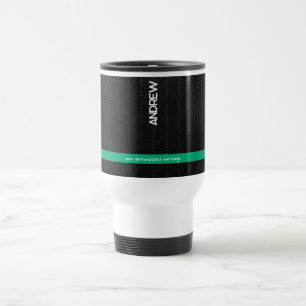 Modern zwart gepersonaliseerd reisbeker