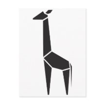 Modern zwart giraffe-symbool