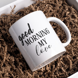 Modern Zwart Goedemorgen Mijn Liefde Mok