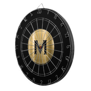 Modern zwart Gold Classic Monogram Dartbord