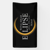 Modern Zwart & Goud 2024 Texas Totale Zonsverduist Spandoek (Verticaal)