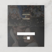Modern zwart goud 2 foto overlay bruiloft (Buitenkant ongevouwen)