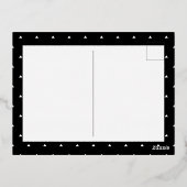 Modern zwart goud beter samen sparen de datum folie uitnodiging briefkaart (Achterkant)