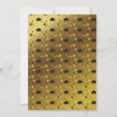 Modern zwart goud eenvoudige minimalist kaart (Achterkant)