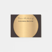 Modern zwart goud elegant stijlvol personaliseren post-it® notes (Voorkant)
