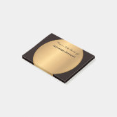 Modern zwart goud elegant stijlvol personaliseren post-it® notes (Schuin)