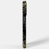 Modern Zwart Goud Glitter Girly gepersonaliseerde  Case-Mate iPhone Case (Achterkant / Rechts)