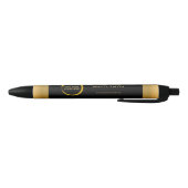 Modern zwart goud professionele promotionele logo zwarte inkt pen (Bodem)
